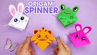 Origami Toy  Paper Spinner  How to Make DIY Toy [upl. by Norrabal]