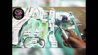 Endotracheal Intubation Trolley  Difficult Intubation  Airway Equipment  Checklist [upl. by Coucher]