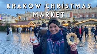 Krakow Christmas Market  Trying Polish Food [upl. by Maxia]