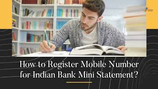 Indian Bank Mini Statement How to Download by Missed Call amp SMS [upl. by Anehsat]