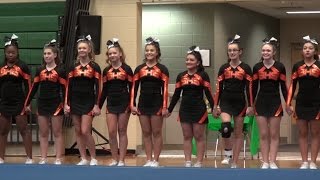 Stoughton High Cheerleading 2016 Hockomock League Fall Competition [upl. by Balfore]