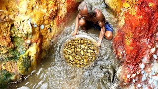 TAMBANG EMAS ILEGALTIGA VIDEO TERBAIK MENDULANG EMAS SECARA MANUALTHE AMAZING DISCOVERY OF GOLD [upl. by Dougald]