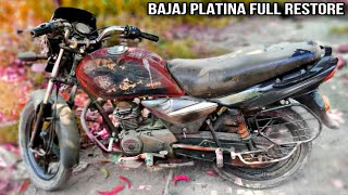 Bajaj  Platina Complete Restoration  Old Platina Motorcycle Modified  Bike Restoration  QBR [upl. by Nisaj660]