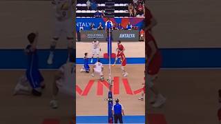 Ngapeth effortlessly saving the ball😄 france volleyball voleibol волейбол japanvolleyball vnl [upl. by Harlamert135]