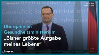 Amtsübergabe im Gesundheitsministerium durch Jens Spahn an Karl Lauterbach am 081221 [upl. by Ihn]