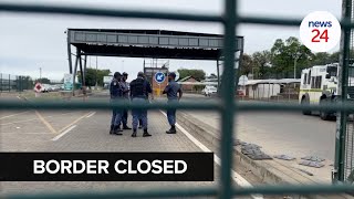 WATCH  Lebombo port of entry closes amid violent postelection protests in Mozambique [upl. by Marcos]