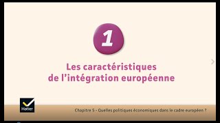 SES cours de Tle  les caractéristiques de lintégration européenne [upl. by Airolg]