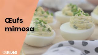 La recette facile des oeufs mimosa revisitée au petitsuisse [upl. by Hafler886]