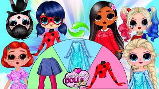 Ladybug Harley Quinn Encanto Cambio de Ropa  Muñecas de Papel DIY [upl. by Enitnemelc632]