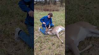 My Grandsons first deer subscribe deerhunting deer [upl. by Allveta]