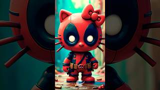 Haz Pausa y captura a Hello Kitty vestida de Deadpool Ai Generated shorts deadpool hellokitty [upl. by Mckale]