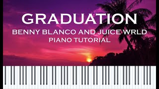 Juice WRLD and benny blanco  Graduation Piano CoverTutorial w Sheet Music [upl. by Obed]