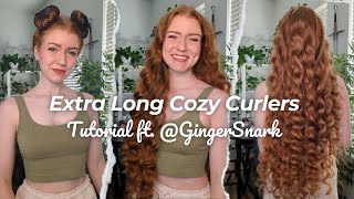 Extra Long Cozy Curlers Tutorial ft gingersnarkyoutube [upl. by Ajtak841]