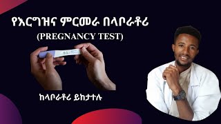 የእርግዝና ምርመራ በላቦራቶሪ ምን ይመስላል  pregnancy test procedure in the laboratory yenetena [upl. by Yesrej360]