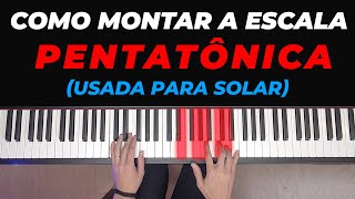 Como montar a escala Pentatônica no Teclado Usada para SOLAR [upl. by Areid]