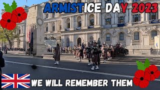 【4K】ARMISTICE DAY LONDON AT THE CENOTAPH FULL FRONT ROW VIEW 4K HDR [upl. by Aiek]