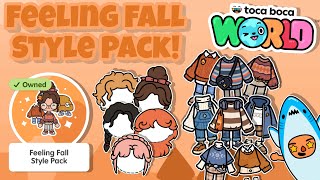 Feeling Fall Style Pack New Update  Toca Boca World OUT NOW [upl. by Alta102]