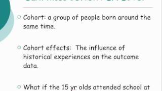 Cohort effects [upl. by Kathye]