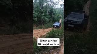 Triton x Hilux shortvideo shorts automobile mitsubishi triton toyota hilux offroad trending [upl. by Eldora731]