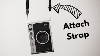 Fujifilm Instax Mini Evo HOW TO ATTACH STRAP [upl. by Notyalc264]