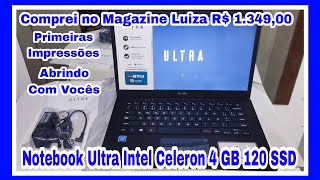 NOTEBOOK ULTRA INTEL CELERON 4GB RAM 120GB SSD 14 WINDOWS 11 UB235 [upl. by Alyk]