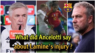 Unexpected comment from Ancelotti on Lamine Yamals injury with Spain before the Clasico match [upl. by Alecia]