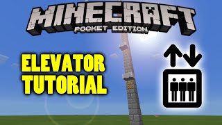 Elevator in Minecraft PE TUTORIAL  Tips amp Tricks  MCPE Redstone [upl. by Lemhar293]