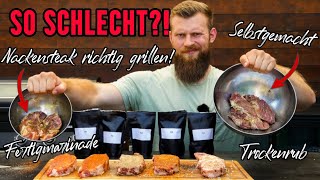 Die ganze Wahrheit über marinierte Nackensteaks Discounter Grillfleisch VS Selbstgemacht [upl. by Ahsirak]