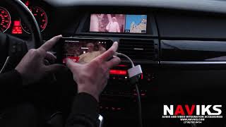 2008 BMW X5 E70 NAVIKS Video Interface Add Rearivew Camera Smartphone Mirroring [upl. by Anilegna]