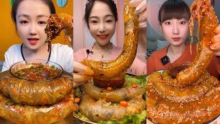 ASMR SOSLU ÇİN YEMEKLERİ YEME SEBZE SOSİS VEGETABLE SAUSAGE EATING SOUNDS MUKBANG 먹방 🌶 [upl. by Aihsatsan]