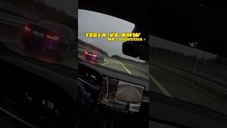 Cheapest Tesla Model S vs BMW M4 competition on German autobahn [upl. by Benedetta568]