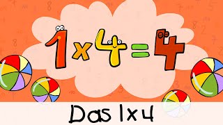 🔢 Das 1x4  Kinderlieder zum Lernen [upl. by Camille]