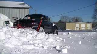 Snowplowing with Darth Dually Silverado Duramax Diesel LB7 [upl. by Coffee]