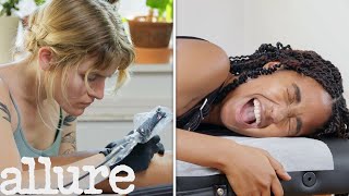 Getting My First Tattoo In 8 Steps  Ive Never Tried  Allure [upl. by Vernon]