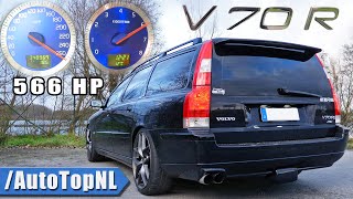 566HP Volvo V70R BIG TURBO 100200 amp INSANE SOUND by AutoTopNL [upl. by Elac]