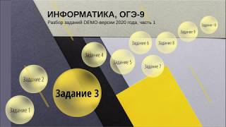 Задание 3 ОГЭ по информатике из демоверсии 2020 года [upl. by Jacoby]