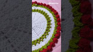 Crochet Big Tulip Thalposh Pattern of Beginners😱 pakhikar [upl. by Shultz]