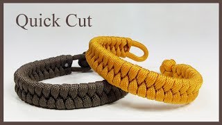 1 Strand Loop And Knot Rastaclat Style Fishtail Paracord Bracelet Quick Cut [upl. by Aelgna]