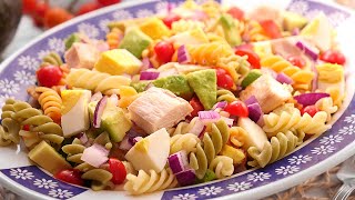 Ensalada de Pasta Fría con Pollo  Receta Fácil Rápida y muy Deliciosa [upl. by Enyawd]