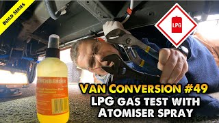 LPG leak testing in self build camper van Citroen Relay  Ducato  Boxer  Promaster [upl. by Ancel135]