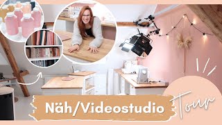 🧵🎬 Nähateliertour  Videosetup  Einrichtung mit Küchenmöbeln  handmadebyanni [upl. by Bronk]