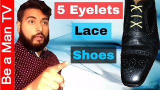 How to Lace Dress Shoe 5 Eyelets [upl. by Aiz]