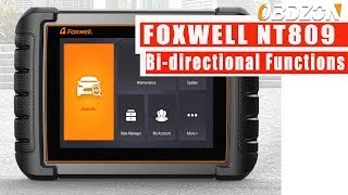 FOXWELL NT809 Bi directional Functions 30 Reset Service ABS Bleeding Transmission Adaptation OBDZON [upl. by Warrin]