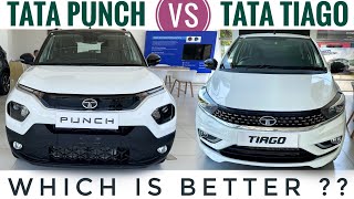 Tata Punch vs Tiago 2024  Which is Better  Tata Tiago vs Punch 2024  Tata Punch 2024 Review [upl. by Herbst326]