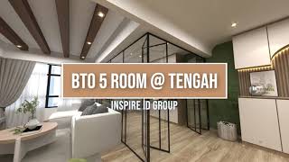 Home Tour For 5 Room BTO  TENGAH [upl. by Croydon660]