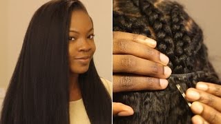 How to Put in a Sew In Weave on Yourself Most Natural Looking [upl. by Whitford]