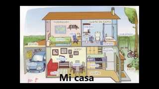 Las partes de la casa The parts of the house Spanish song [upl. by Hsoj869]