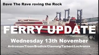 Ferry Update today for the Winter servicedavetheraverovingtherock [upl. by Htebirol]