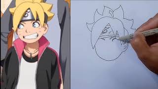 Easy to Draw  How to Draw Boruto Step by step [upl. by Walworth350]