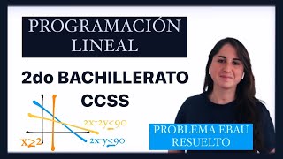 Problema resuelto PROGRAMACIÓN LINEAL 2 bachillerato CCSS [upl. by Elockin915]